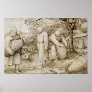 Pieter Bruegel de Ouder - de bijenhouders Poster