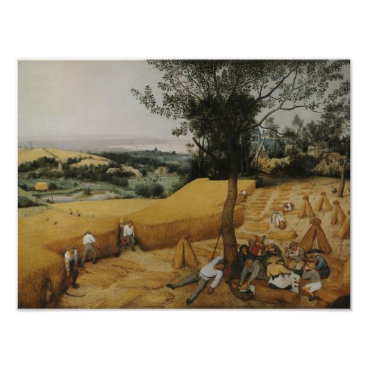 Pieter Bruegel de Ouder - De Harvesters Foto Afdruk (Voorkant)