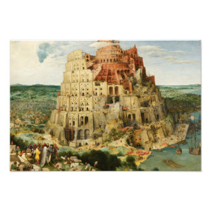 Pieter Bruegel de Ouder - de toren van Babel Foto Afdruk