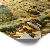 Pieter Bruegel de Ouder - de toren van Babel Poster (Hoek)