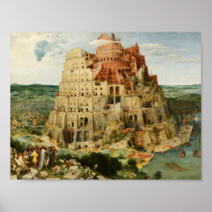 Pieter Bruegel de Ouder - de toren van Babel Poster