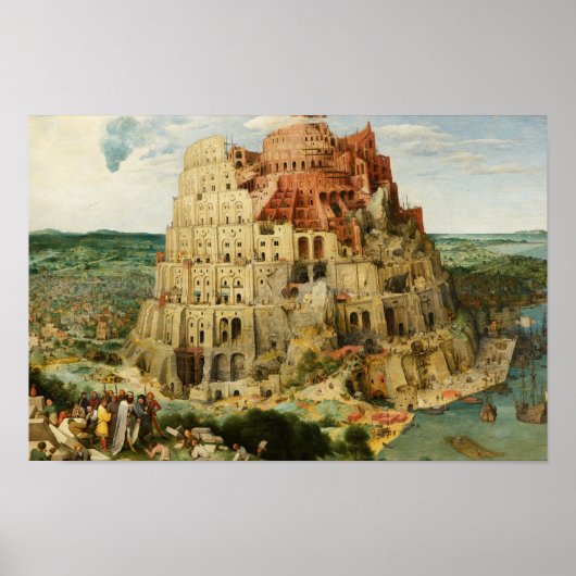 Pieter Bruegel de Ouder - de toren van Babel Poster (Voorkant)
