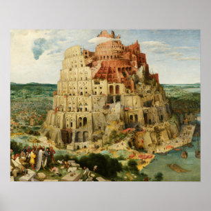 Pieter Bruegel de Ouder - de toren van Babel Poster