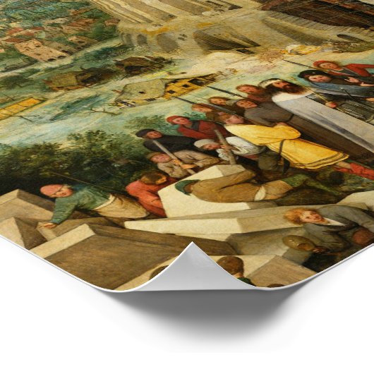 Pieter Bruegel de Ouder - de toren van Babel Poster (Hoek)