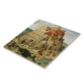 Pieter Bruegel de Ouder - de toren van Babel Tegeltje (Zijkant)