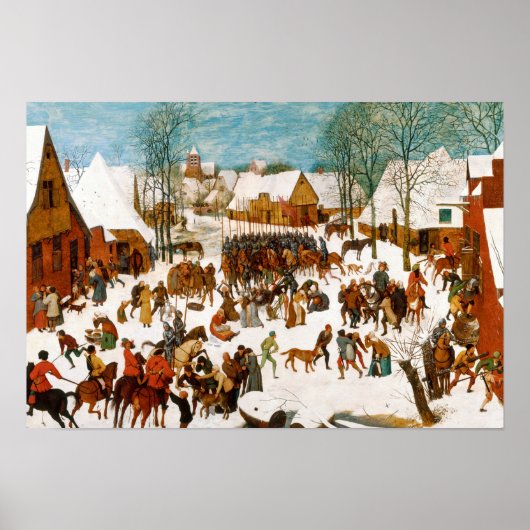 Pieter Bruegel de Ouder-Massacre van de Innocenten Poster (Voorkant)