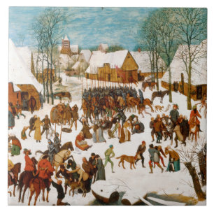Pieter Bruegel de Ouder-Massacre van de Innocenten Tegeltje