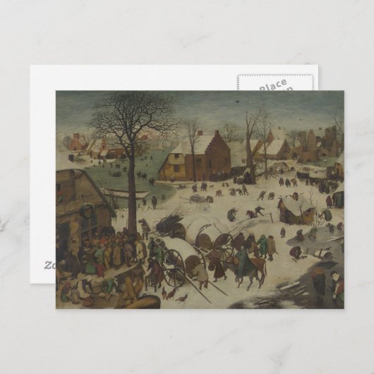 Pieter Bruegel de Ouder - Numbering in Bethlehem Briefkaart (Voorkant / Achterkant)