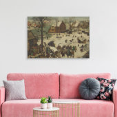 Pieter Bruegel de Ouder - Numbering in Bethlehem Canvas Afdruk (Insitu (Woonkamer))