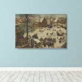 Pieter Bruegel de Ouder - Numbering in Bethlehem Canvas Afdruk (Insitu (Houten vloer))