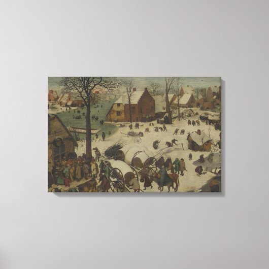 Pieter Bruegel de Ouder - Numbering in Bethlehem Canvas Afdruk (Voorkant)