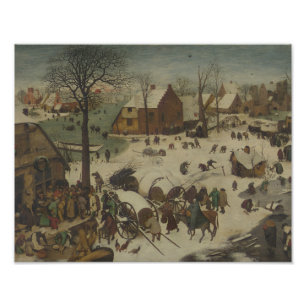 Pieter Bruegel de Ouder - Numbering in Bethlehem Foto Afdruk