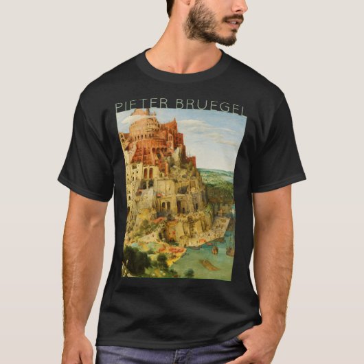 Pieter Bruegel De Oudere De Grote Toren van Babel T-shirt (Voorkant)