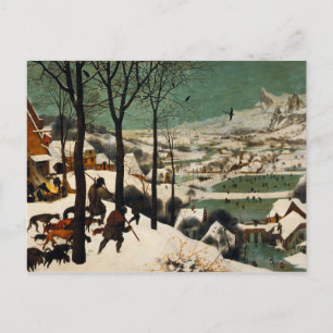 Pieter Bruegel de oudere - jagers in de sneeuw Briefkaart