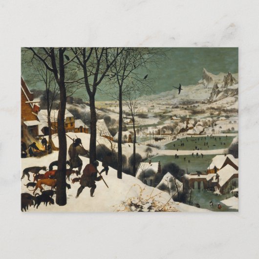 Pieter Bruegel de oudere - jagers in de sneeuw Briefkaart (Voorkant)