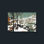 Pieter Bruegel de oudere jagers in de sneeuw Canvas Afdruk<br><div class="desc">Een dorpsscène met drie jagers die terugkeren van een expeditie vergezeld van hun honden zoals geschilderd door Pieter Bruegel de Ouder.</div>