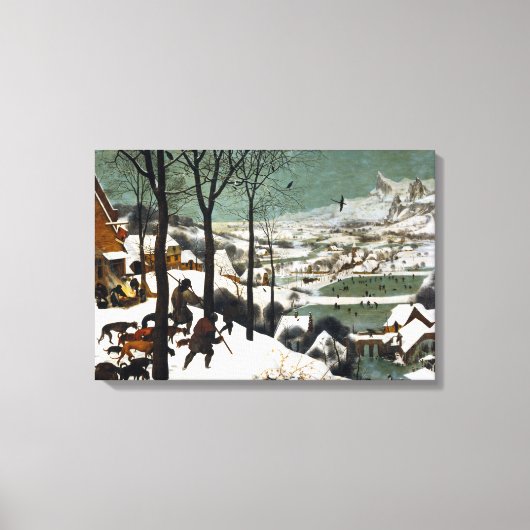 Pieter Bruegel de oudere jagers in de sneeuw Canvas Afdruk (Voorkant)