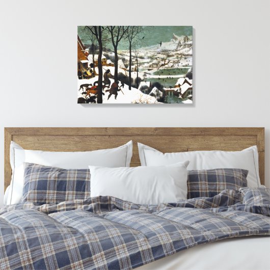 Pieter Bruegel de oudere jagers in de sneeuw Canvas Afdruk (Insitu (Slaapkamer))