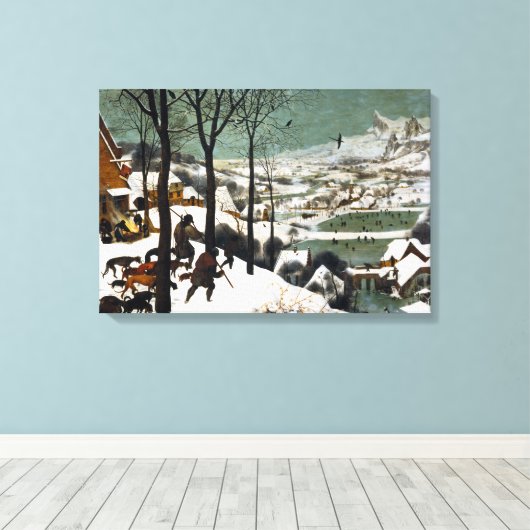 Pieter Bruegel de oudere jagers in de sneeuw Canvas Afdruk (Insitu (Houten vloer))