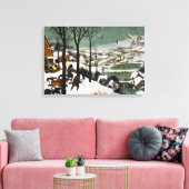Pieter Bruegel de oudere jagers in de sneeuw Canvas Afdruk (Insitu (Woonkamer))