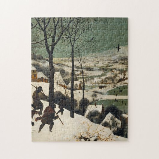 Pieter Bruegel de oudere - jagers in de sneeuw Legpuzzel (Verticaal)