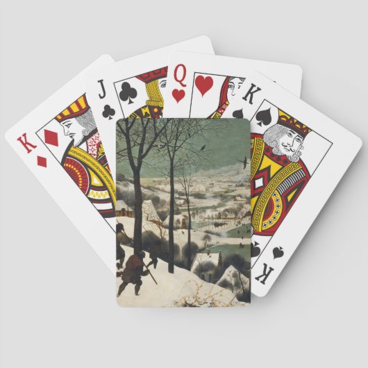Pieter Bruegel de oudere - jagers in de sneeuw Pokerkaarten (Achterkant)