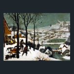 Pieter Bruegel de oudere jagers in de sneeuw Poster<br><div class="desc">Een dorpsscène met drie jagers die terugkeren van een expeditie vergezeld van hun honden zoals geschilderd door Pieter Bruegel de Ouder.</div>