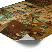 Pieter Bruegel de Oudere Kinderspelen 1560 Poster (Hoek)