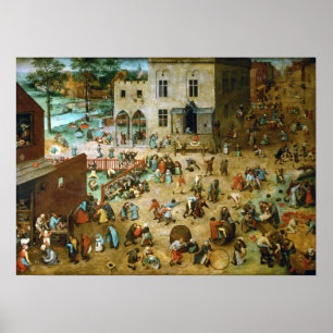 Pieter Bruegel de Oudere Kinderspelen Poster
