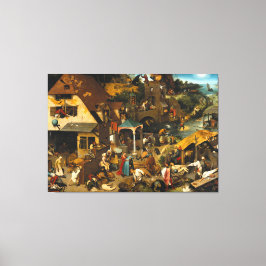Pieter Bruegel de Oudere Nederlandse Spreuken Canvas Afdruk