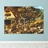 Pieter Bruegel de Oudere Nederlandse Spreuken Canvas Afdruk (Insitu (Houten vloer))