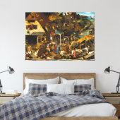 Pieter Bruegel de Oudere Nederlandse Spreuken Canvas Afdruk (Insitu (Slaapkamer))