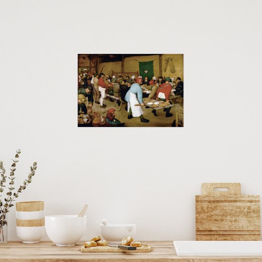 Pieter Bruegel de Oudere Paasant Weddenschap Poster (Keuken)