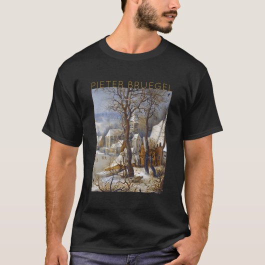 Pieter Bruegel De Oudere - Winterlandschap met B T-shirt (Voorkant)