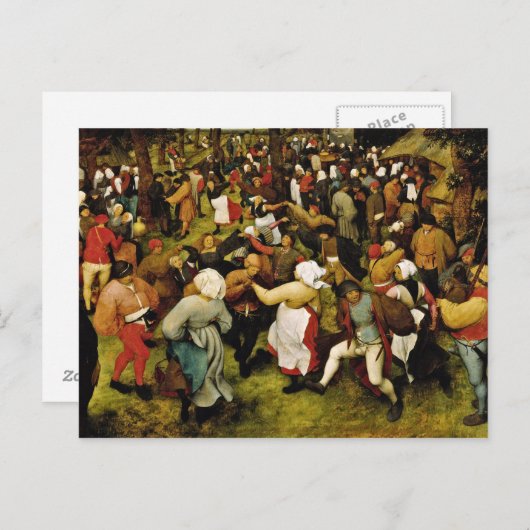 Pieter Bruegel De Ouderen - De bruiloft Briefkaart (Voorkant / Achterkant)