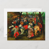 Pieter Bruegel De Ouderen - De bruiloft Briefkaart (Voorkant / Achterkant)
