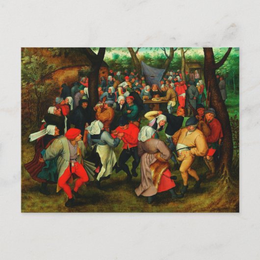 Pieter Bruegel De Ouderen - De bruiloft Briefkaart (Voorkant)
