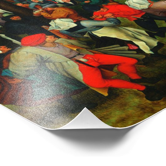 Pieter Bruegel De Ouderen - De bruiloft Foto Afdruk (Hoek)
