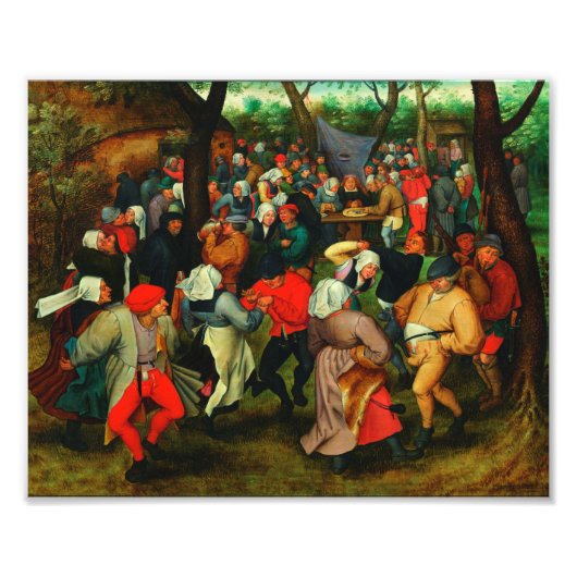 Pieter Bruegel De Ouderen - De bruiloft Foto Afdruk (Voorkant)