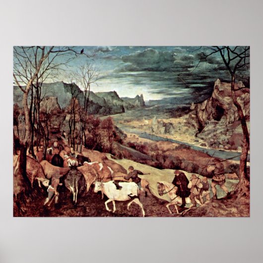 Pieter Bruegel de Ouderen - Herstel van de kudde Poster (Voorkant)