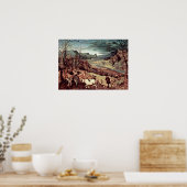 Pieter Bruegel de Ouderen - Herstel van de kudde Poster (Keuken)