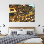 Pieter Bruegel de Ouderen - Het Nederlandse Prover Canvas Afdruk (Insitu (Slaapkamer))