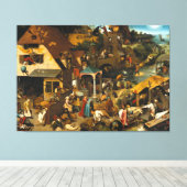 Pieter Bruegel de Ouderen - Het Nederlandse Prover Canvas Afdruk (Insitu (Houten vloer))