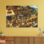 Pieter Bruegel de Ouderen - Het Nederlandse Prover Canvas Afdruk (Insitu (Woonkamer))