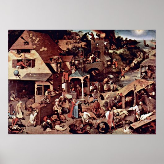 Pieter Bruegel de Ouderen - Het Nederlandse spreek Poster (Voorkant)