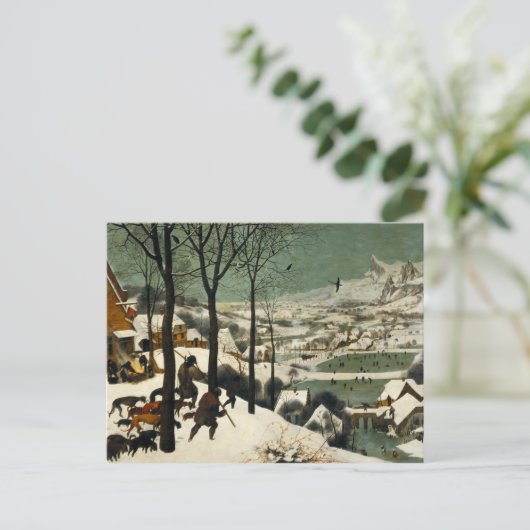 Pieter Bruegel de Ouderen - Jagers in de sneeuw Briefkaart (Staand voorkant)