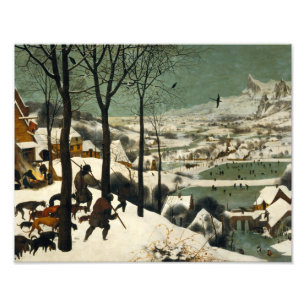 Pieter Bruegel de Ouderen - Jagers in de sneeuw Foto Afdruk