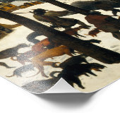 Pieter Bruegel de Ouderen - Jagers in de sneeuw Foto Afdruk (Hoek)