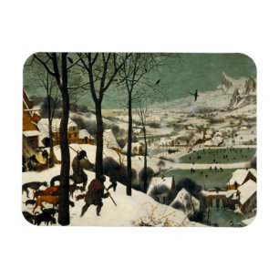 Pieter Bruegel de Ouderen - Jagers in de sneeuw Magneet