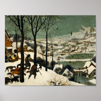 Pieter Bruegel de Ouderen - Jagers in de sneeuw Poster